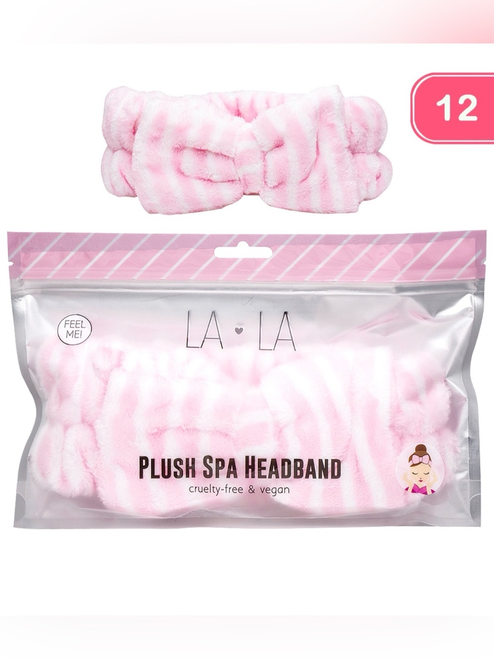 Plush Spa Headband in Light Pink